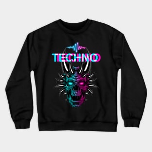 Evil Techno skull Crewneck Sweatshirt